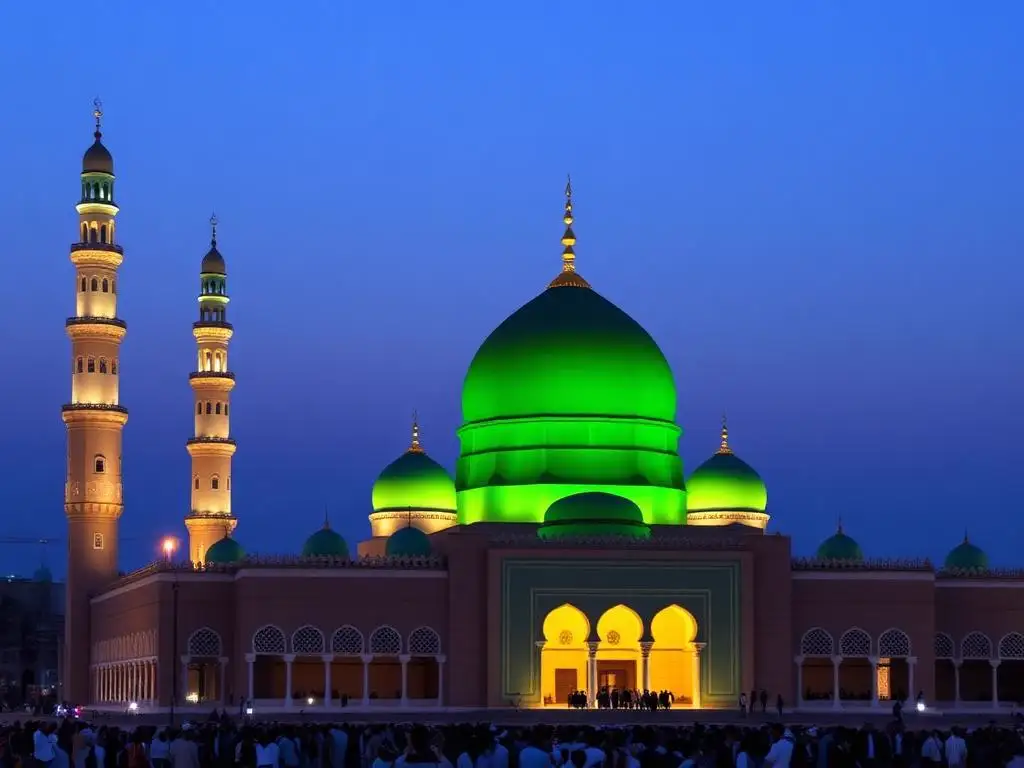 Masjid al-Nabawi at blue hour